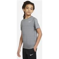 Nike Older Boys Dri-Fit Short Sleeve Miler Top - Grey