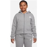 Nike Girls Nsw Club Fleece Full Zip Hoodie - Grey Heather