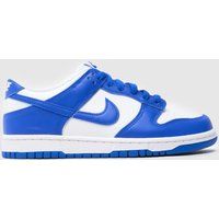 Nike White & Blue Dunk Low Boys Youth Trainers