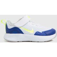 Nike White & Blue Wearallday Boys Toddler Trainers