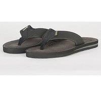 Barbour Mens Toeman Black Beach Sandal Flip Flops Holiday Summer  Size UK 6 7