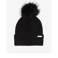 Barbour International Sparkle Beanie & Scarf Gift Set - Black