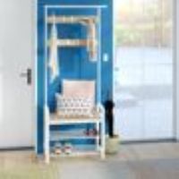 Symple Stuff Hat and Coat Hallway Unit Symple Stuff Colour: White  - White - Size: 183cm H X 72cm W X 33cm D
