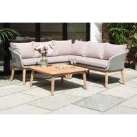 5-Seater Weather-Resistant Pu Rattan Corner Sofa Set With Coffee Table - Modern Garden Lounge