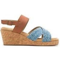 Hush Puppies Women/'s Willow X Band Ladies Heeled Sandals, Denim, 6 UK