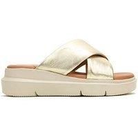 Hush Puppies Uplift Leather Women's Champagne Sandals New