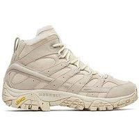 Merrell Womens Moab 2 Decon Mid Cozy Luxe Hiking Boots - Cream