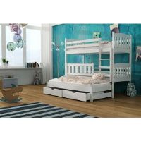 Harriet Bee Kellogg Single 3' Bunk Bed with Trundle White
