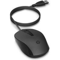HP 150 Mouse (Wired Mouse, up to 1.00 DPI, Right Handed Mouse, Left-Handed Mouse) Black