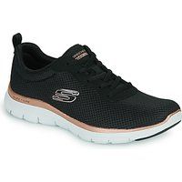 Skechers Women/'s Flex Appeal 4.0 Brilliant View Sneaker,Black Mesh / Rose Gold Trim,4 UK