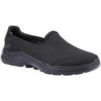 Skechers Women's GO Walk 6 Big Splash Sneaker, Black, 4 UK