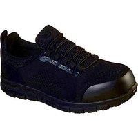 Skechers Men/'s Synergy OMAT Sneaker, Black Textile/Leather/TPU, 10 UK
