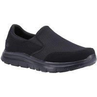 Skechers Men/'s Flex Advantage Sr Mcallen Loafer, Black Mesh (Water/Stain Repellent Spray), 7 UK