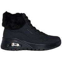 Skechers Womens Uno Rugged - Fall Air Fashion Boot, Black, 7 UK
