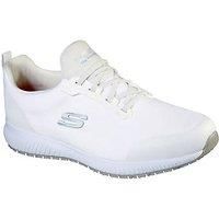 Skechers Squad Mens Slip Resistant Myton Work Shoes White Size 13