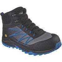 Skechers Men/'s Puxal Firmle ESD Composite Safey Toe Shoe Construction, Black/Blue, 7 UK