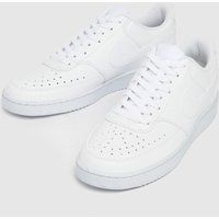 Nike Men/'s Court Vision Lo Be Basketball Shoe, White/White-White, 8.5 UK