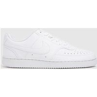NIKE Court Vision Low Better Women Basketball Shoe, White/White-White, 4 UK (36.5 EU)