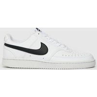NIKE Women/'s Court Vision Low Better Basketball Shoe, White Black White, 8 UK