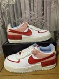 Womens Nike Air Force 1 Shadow Size UK 9.5 EUR 44.5 US 12 CI0919 108 White/Red