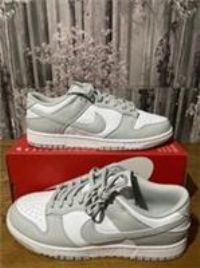 NIKE Men/'s Dunk Low Retro Sneaker, White Grey Fog, 10 UK