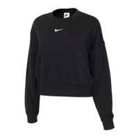 NIKE Women/'s Essential Clctn Flc Crw Blouse, Black/White, M UK