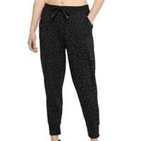 New Nike Dri-Fit Womens Cotton Cuffed Printed Sweat Pants  UK 8-10 (S) Black