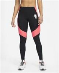 Nike Retro Run Fast Women's Running Leggings Size Small UK 8-10 DM2321 010 - S Regular