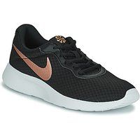 NIKE Women/'s Tanjun Sneaker, Black Mtlc Red Bronze Barely V, 2.5 UK