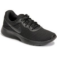 NIKE Women/'s Tanjun Sneaker, Black/Black-Barely Volt, 2.5 UK