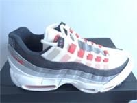 NIKE Men/'s Air Max 95 Running Shoe, Summit White/Chile Red-Off Noir, 4.5 UK