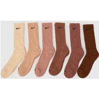Nike 6 Pack Everyday Plus Cushioned Training Crew Sock - Multi - Size 5-8