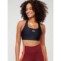 Under Armour Women/'s Ua Authentics Mid Padless Medium Support Sports Bra Sweat Wicking Unpadded and Wireless Sports Bra, Black, XS-S UK