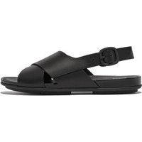 Fitflop Women/'s Gracie Cross Strap Flat Sandal, All Black, 3 UK