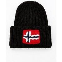 Napapijri F-Semiury Beanie Hat (UK, Alpha, One Size, Black)