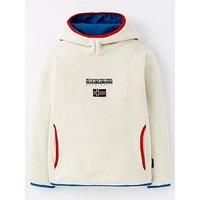 Napapijri Kids Gonzen Overhead Fleece Hoodie - White