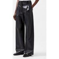 French Connection Crolenda Pu Wide Leg Trousers | Blackout, 10, Black