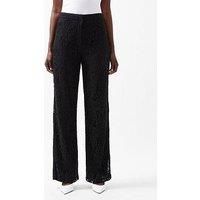 French Connection Lace Flared Trousers - Black