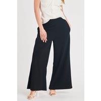Wide Leg Crepe Trousers