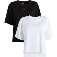 2 Pack FCUK Cotton Crew Neck Boxy Fit Short Sleeve T-Shirts
