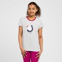 Childs Unicorn Moon Short Sleeved Top, Grey