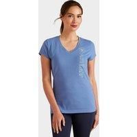 Women's Vertical Logo V T-Shirt, Blue