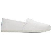 TOMS Men/'s Alpargata Loafer Flat, White, 7 UK
