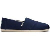 TOMS Women/'s Alpargata Loafer Flat, Navy, 4 UK