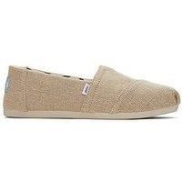 TOMS Women/'s Alpargata Heritage Canvas Loafer Flat, Natural Undyed, 3 UK