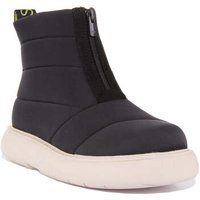 Toms Puffer Quilted Nylon Front Zip Womens Boot Black UK 3.5 - 8
