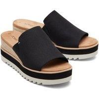 TOMS Women/'s Diana Mule Sandal, Black Heavy Canvas, 4 UK