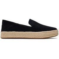 Toms Women/'s Carolina Sneaker, Black/White, 7 UK