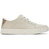 Toms Kameron Womens Leather Trainers Retro Classic Casual Sneakers Beige