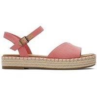 Women's Shoes TOMS ABBY Flatform Espadrille Sandals 10020810 SHELL PINK